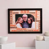 Personalised Fathers day Wall Frame for Dad