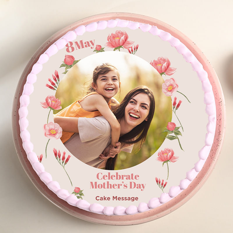 Personalised Mothers Day Photo Cake