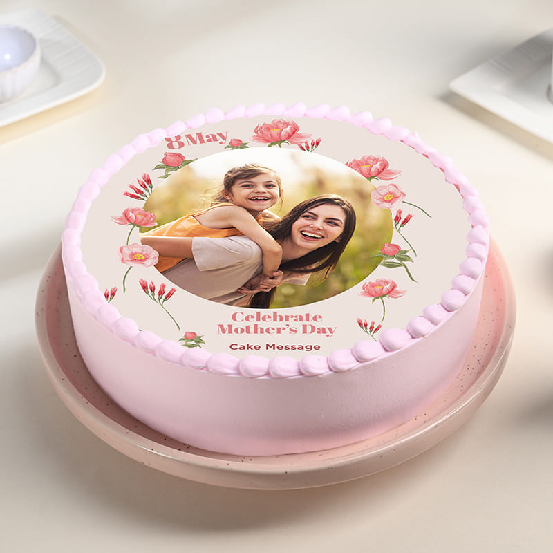 Personalised Mothers Day Photo Cake
