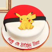 Pikachu Pokemon Theme Fondant Party Cake