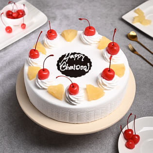 Pineapple Bhai Dooj Cake