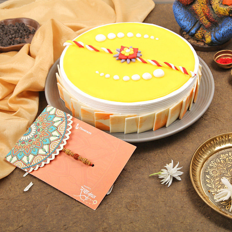 Pineapple Rakhi Cake - Order for Fastest Delivery