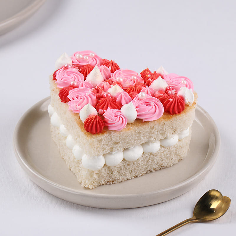 Pineapple Romance Heart Cake