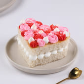 Pineapple Romance Heart Cake