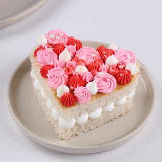 Pineapple Romance Heart Cake