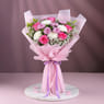Pink & White Rose Hand-Tied Bouquet