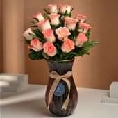 Pink Blooms In Glass Elegance