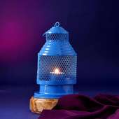 Pink Blue Decor Wax Lantern For Diwali