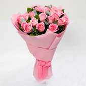 Buy Pink Blush Roses Bouquet for Valentines Day