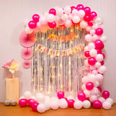 Pink Charm Birthday Balloon Decor