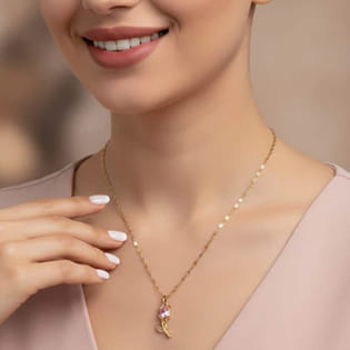 Pink Diamond Rose Gold Pendant