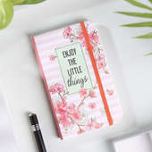 Pink Floral Printed Diary