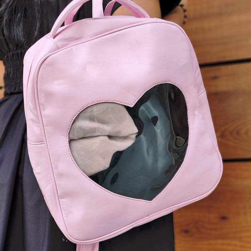pink heart backpack