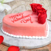 Pink Heart Vday Cake