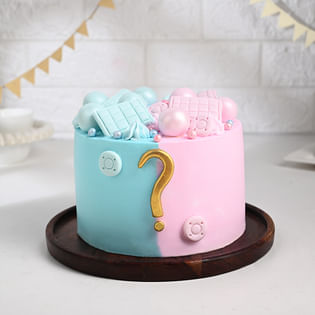 Pink N Blue Baby Shower Cake