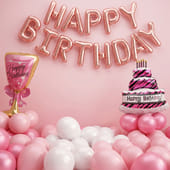 Pink N Rose Gold Birthday Decor