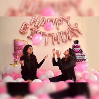 Pink N Rose Gold Birthday Decor