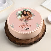 Pink Pastel Mothers Day Photo Cake