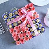 Buy Pink Perfection Rose Bouquet combo for Valentine