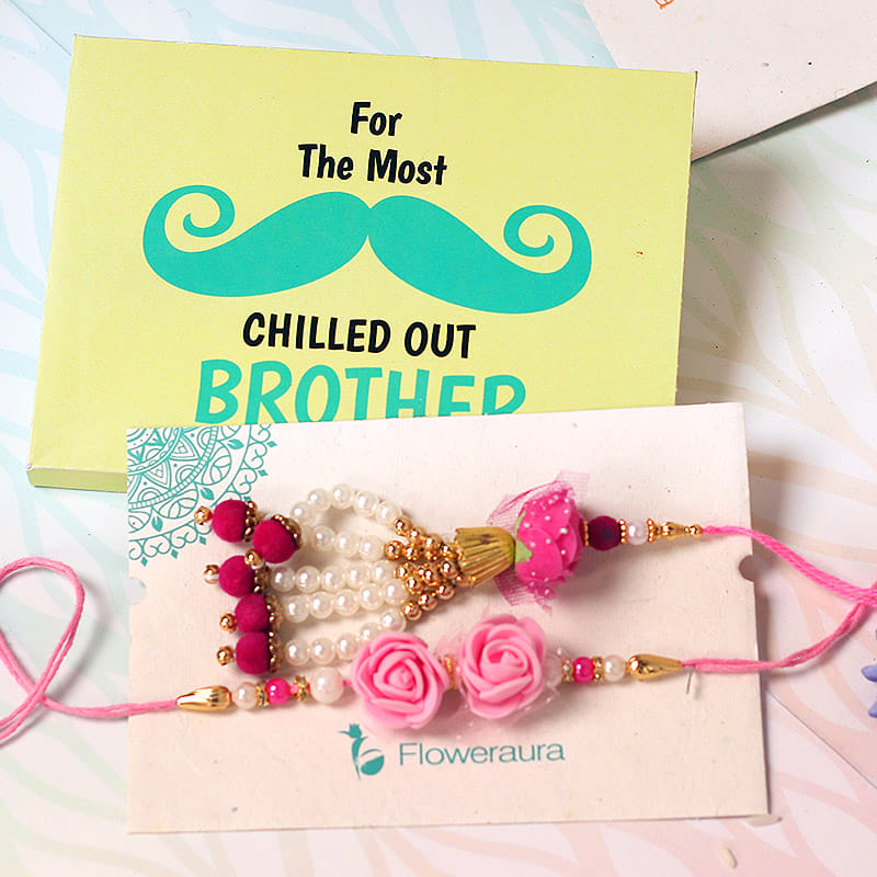 Products in Pink Rose Bhaiya Bhabhi Rakhi - Online Rakhi Gifts for Bhaiya Bhabhi