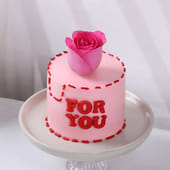Pink Rose For You Butterscotch Cake