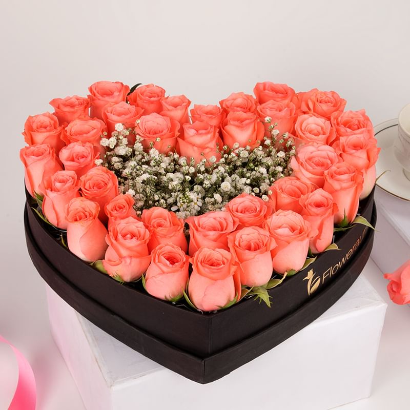 Pink Rose Love Box