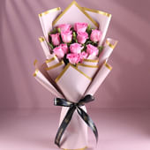 Pink Roses In Poise