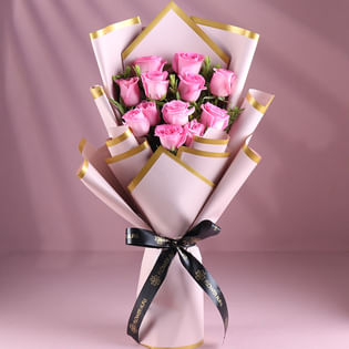Pink Roses In Poise