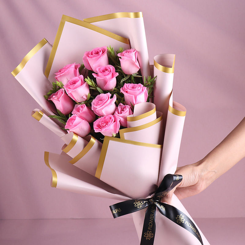 Pink Roses In Poise