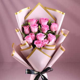 Pink Roses In Poise
