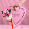 Valentine Pink Roses Heart Board