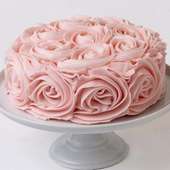 Pink Swirl Chocolate Cake: Pink Rose Chocolate Cake
