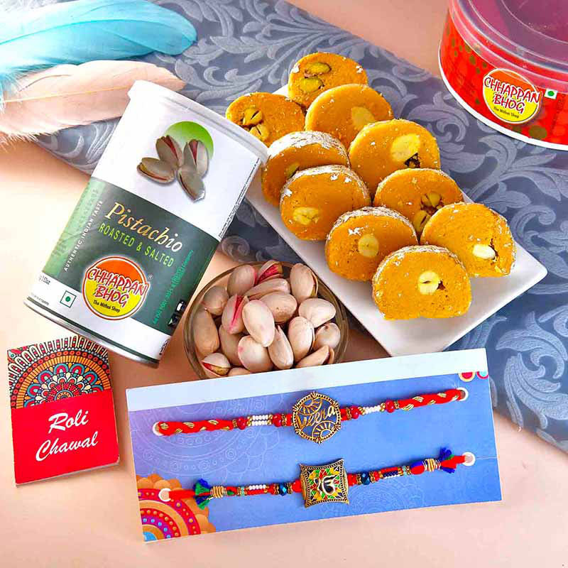 Pista Rakhi Duo Combo