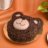 Playful Bear Face Designer Theme Cake