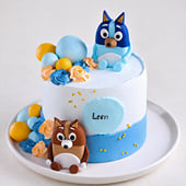 Playful Bluey Character Cake