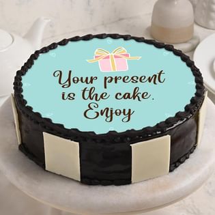 Playful Chocolate Poster Cake