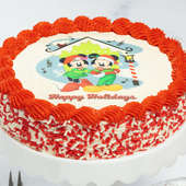Close View of Christmas Theme Cake in USA