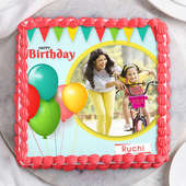 Photo Cake for birthday celebration - Top View