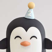 Upper View of Playful Penguin Cake