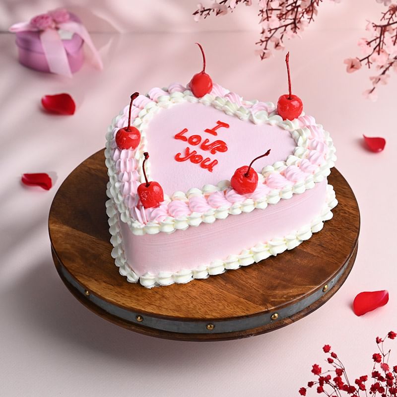 Playful Romance Strawberry Cake