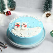 Snowman Christmas Theme Cake