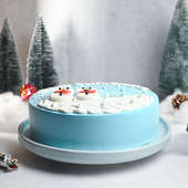 Snowman Christmas Theme Cake - Side View