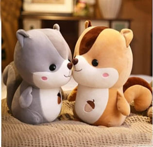 Playful Squirrel Plush Charm