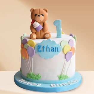 Playful Teddy Bear Cake