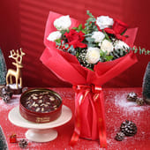 Plum Cake N Blooming Rosescape Combo