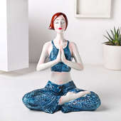 Polyresin Yoga Lady Showpiece