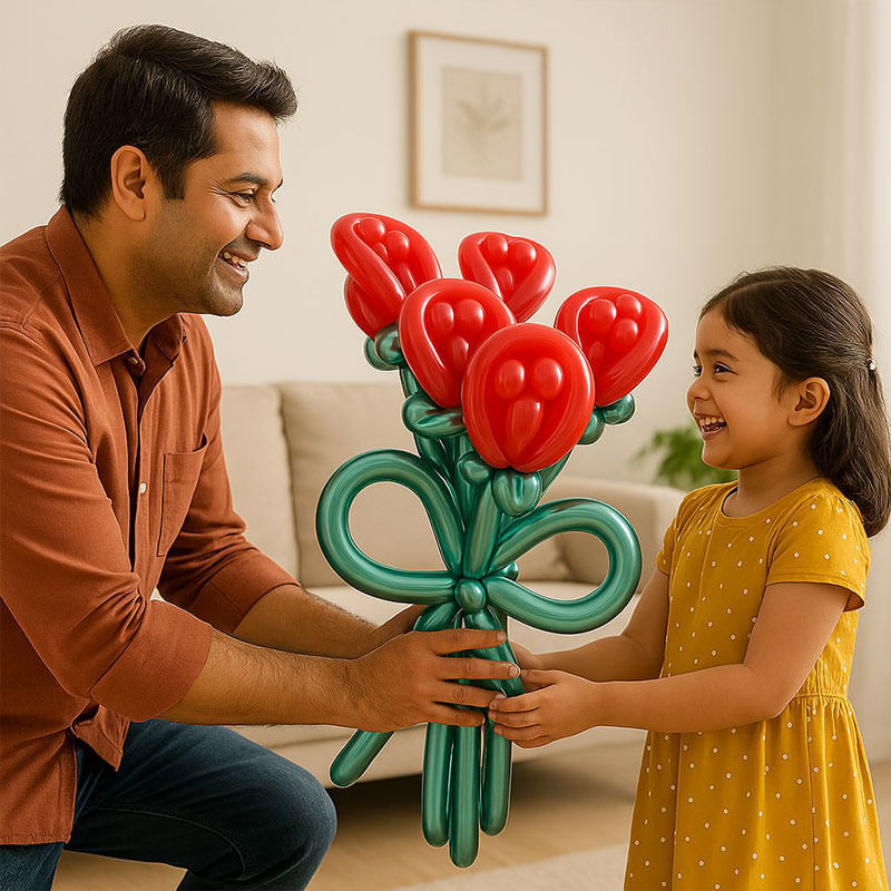 Pop Art Floral Balloon Bouquet Decor