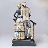 Back View of Posing Couple Figurine