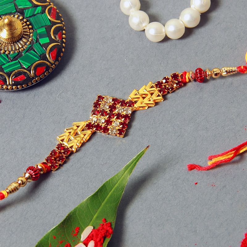 Precious Designer Diamond Rakhi 
