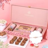 Premium Ad Rakhi With Delightful Treats Hamper